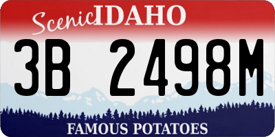 ID license plate 3B2498M