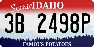 ID license plate 3B2498P