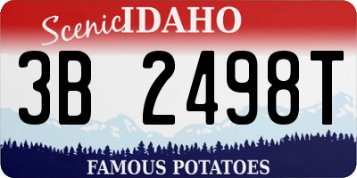 ID license plate 3B2498T