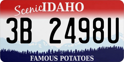 ID license plate 3B2498U