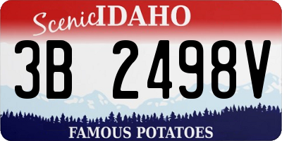 ID license plate 3B2498V