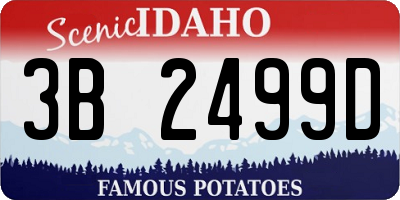 ID license plate 3B2499D