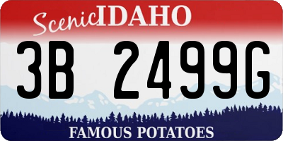 ID license plate 3B2499G