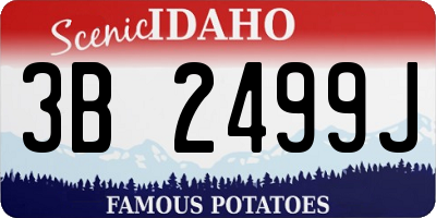 ID license plate 3B2499J
