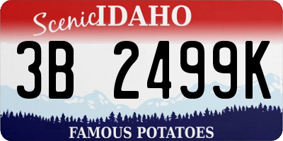ID license plate 3B2499K