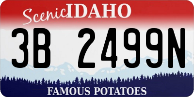 ID license plate 3B2499N