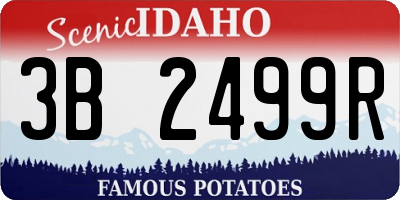 ID license plate 3B2499R