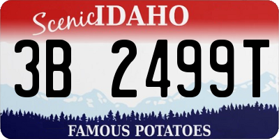 ID license plate 3B2499T