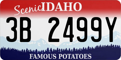 ID license plate 3B2499Y