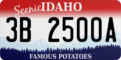 ID license plate 3B2500A