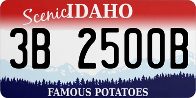 ID license plate 3B2500B