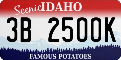 ID license plate 3B2500K