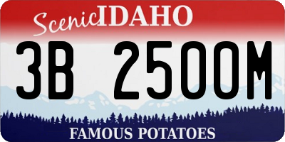 ID license plate 3B2500M