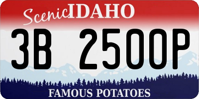 ID license plate 3B2500P