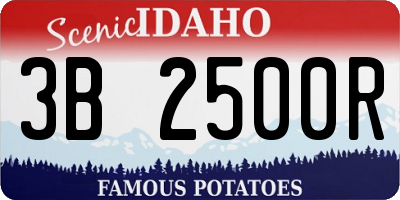 ID license plate 3B2500R