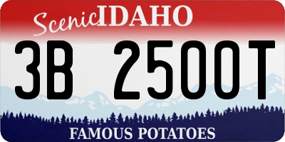 ID license plate 3B2500T