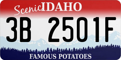 ID license plate 3B2501F