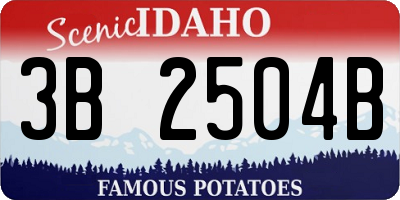 ID license plate 3B2504B