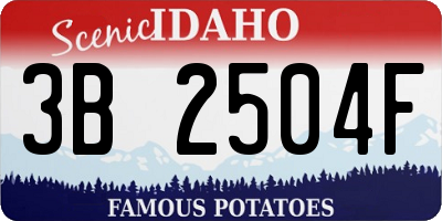 ID license plate 3B2504F