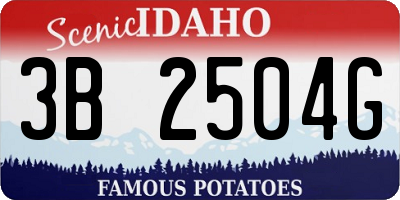 ID license plate 3B2504G