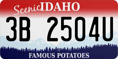 ID license plate 3B2504U