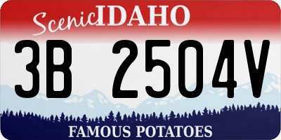ID license plate 3B2504V
