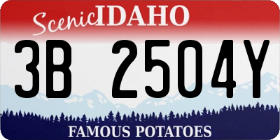 ID license plate 3B2504Y