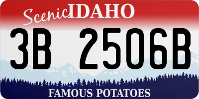 ID license plate 3B2506B