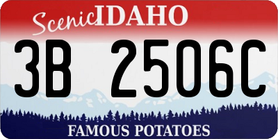 ID license plate 3B2506C