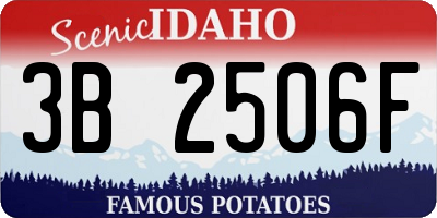 ID license plate 3B2506F