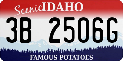 ID license plate 3B2506G