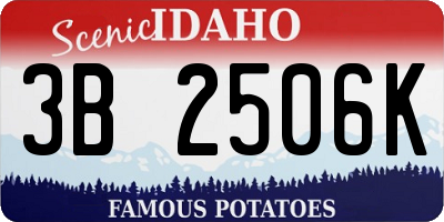 ID license plate 3B2506K