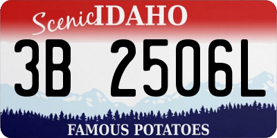 ID license plate 3B2506L