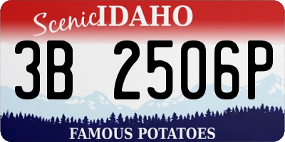 ID license plate 3B2506P