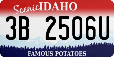 ID license plate 3B2506U