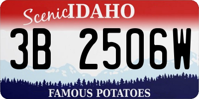 ID license plate 3B2506W