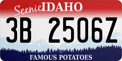 ID license plate 3B2506Z