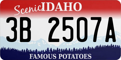 ID license plate 3B2507A