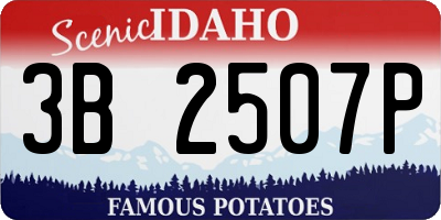 ID license plate 3B2507P