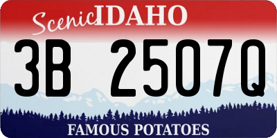 ID license plate 3B2507Q