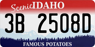 ID license plate 3B2508D