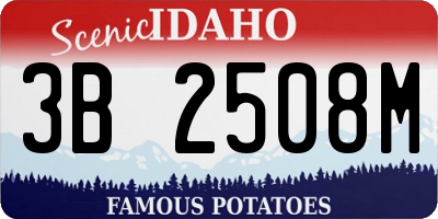 ID license plate 3B2508M
