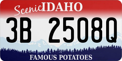 ID license plate 3B2508Q