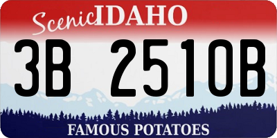 ID license plate 3B2510B