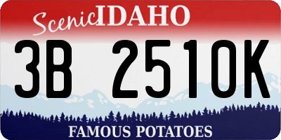 ID license plate 3B2510K