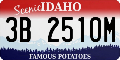 ID license plate 3B2510M