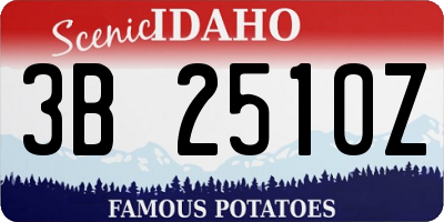 ID license plate 3B2510Z