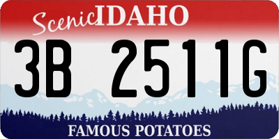 ID license plate 3B2511G