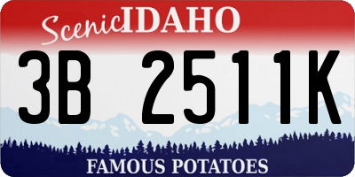 ID license plate 3B2511K