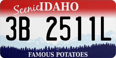 ID license plate 3B2511L